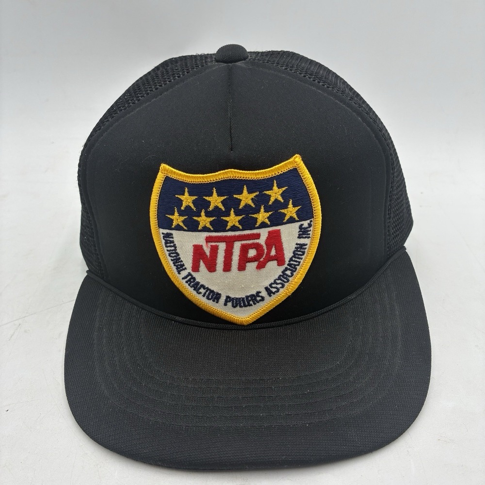 Vintage NTPA Trucker Hat Snapback National Tractor Pullers Assoc Patch Foam Cap